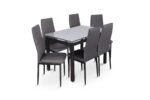 Glass Table Set With 6 Chairs