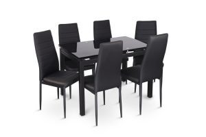 Glass Table Set With 6 Chairs - Image 3