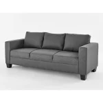 2 Seater Sofa Cloth Fabric Grey - Image 3