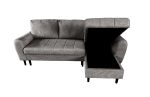 Amora L-Shaped Sofa Bed Grey - Image 4