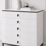 Ceramic Top 5 Draw Chest Of Draws White