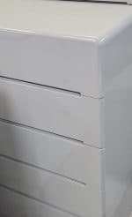 Luxury 5 Draw Light Grey Glossy chest of draws - Image 6