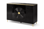 Del Black and Gold Elegant Hallway Cabinet / TV Stand - Image 3