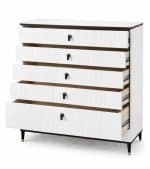 Ceramic Top 5 Draw Chest Of Draws White - Image 5