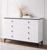 4 X 4 Ceramic Top Glossy White Chest Of Draws