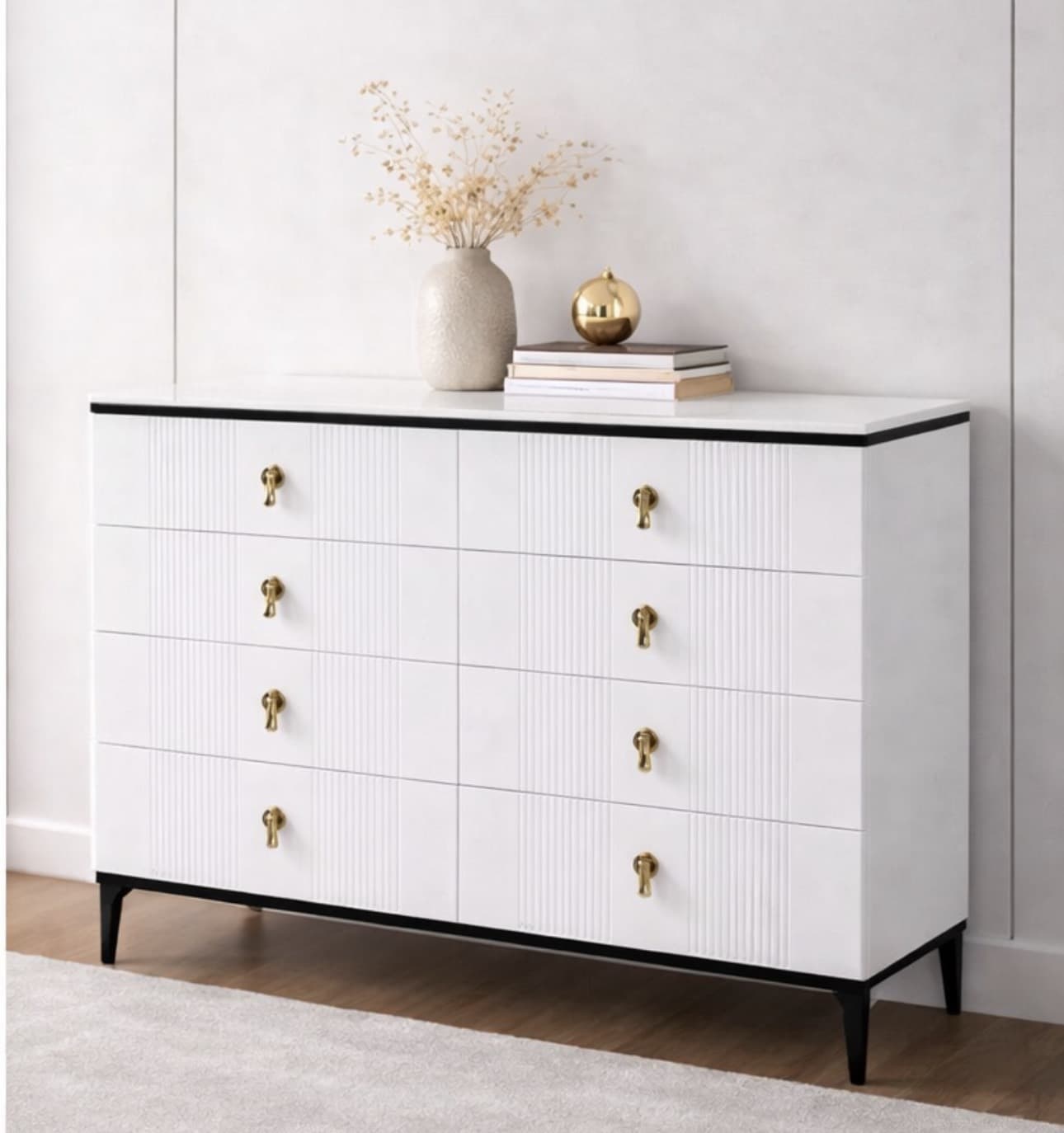 Screenshot 4 X 4 Ceramic Top Glossy White Chest Of Draws - Image 1