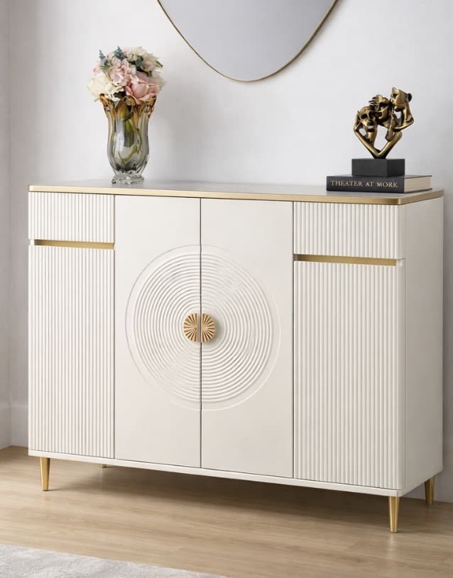 Screenshot Del Cream And Gold Elegant Hallway Cabinet / TV Stand - Image 1