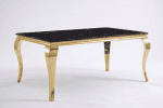 Lily Gold Marble Dining Table - Image 2