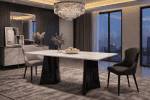 Pearl White Marble Dining Table