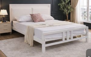 White Ruby Metal Bed Frame - Image 2