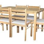 Large Malay Seated Cushion Set 6 Chairs And 1 Table