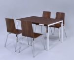 Walnut Dining Set 4 Chairs And 1 Table