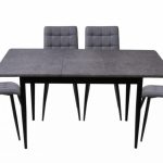Miami Extendable Dining Set With 4 PU Chairs
