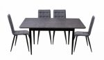 Miami Extendable Dining Set With 4 PU Chairs