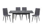 Miami Extendable Dining Set With 4 PU Chairs - Image 4