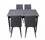 Miami Extendable Dining Set With 4 PU Chairs - Image 3