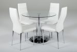 ScarletRound Glass Table Clear Or Smoked Glass - Image 3