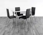 Modern Glass Dining Table Set