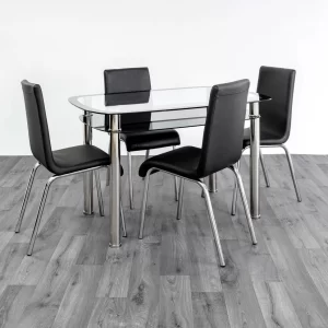 Modern Glass Dining Table Set