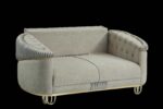 Alfa Luxury Cream & Gold Sofa Bed Set 3 and 2 Seater - Image 4